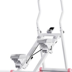 DlandHome Stair Stepper for Home Gym, Foldable Vertical Climber Machine with LCD Monitor, Stair Master with Adjustable Handlebar & Oversized Pedal, Stair Climber for Full-Body Workout