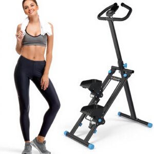 Stair Stepper for Home, Stair Master for Exercise at Home Folding Stair Stepper for Full-Body Workout Compact Stair Climber with Resistance//Phone Holder/Adjustable Handlebar & Pedals