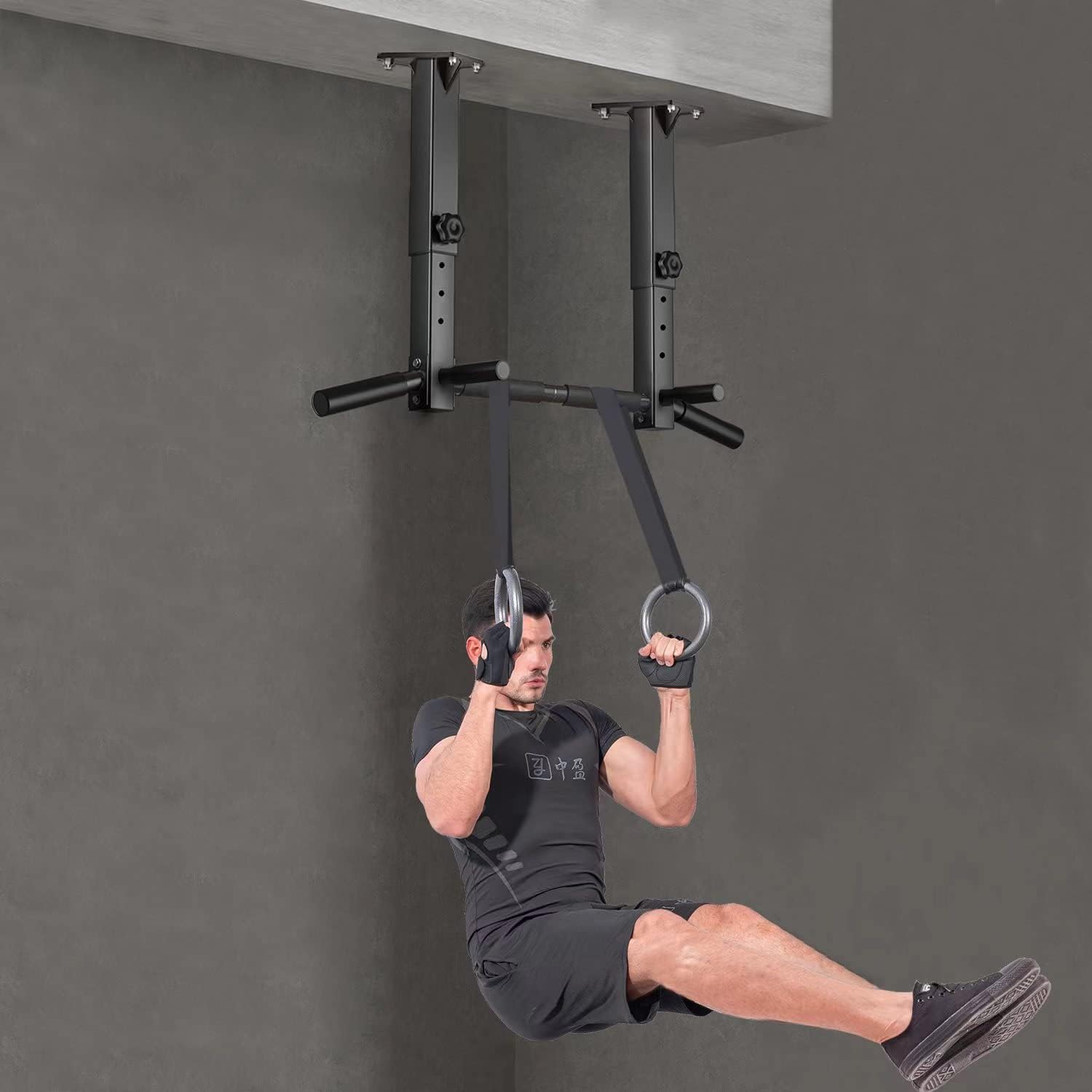 Wall Mount Pull Up Bar, Joist Mount Pull Up Bar, Beam and Rafter Mounted Chin Up Bar for Home Gym With Wood Mount and Wall Mount Screws - Image 2