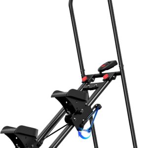 MERACH Stair Stepper for Home Gym Exercise, New Version Stairmaster for Full-Body Workout, Compact Folding Stair Climber with Extended Step Range, Adjustable Handlebar/Pedal