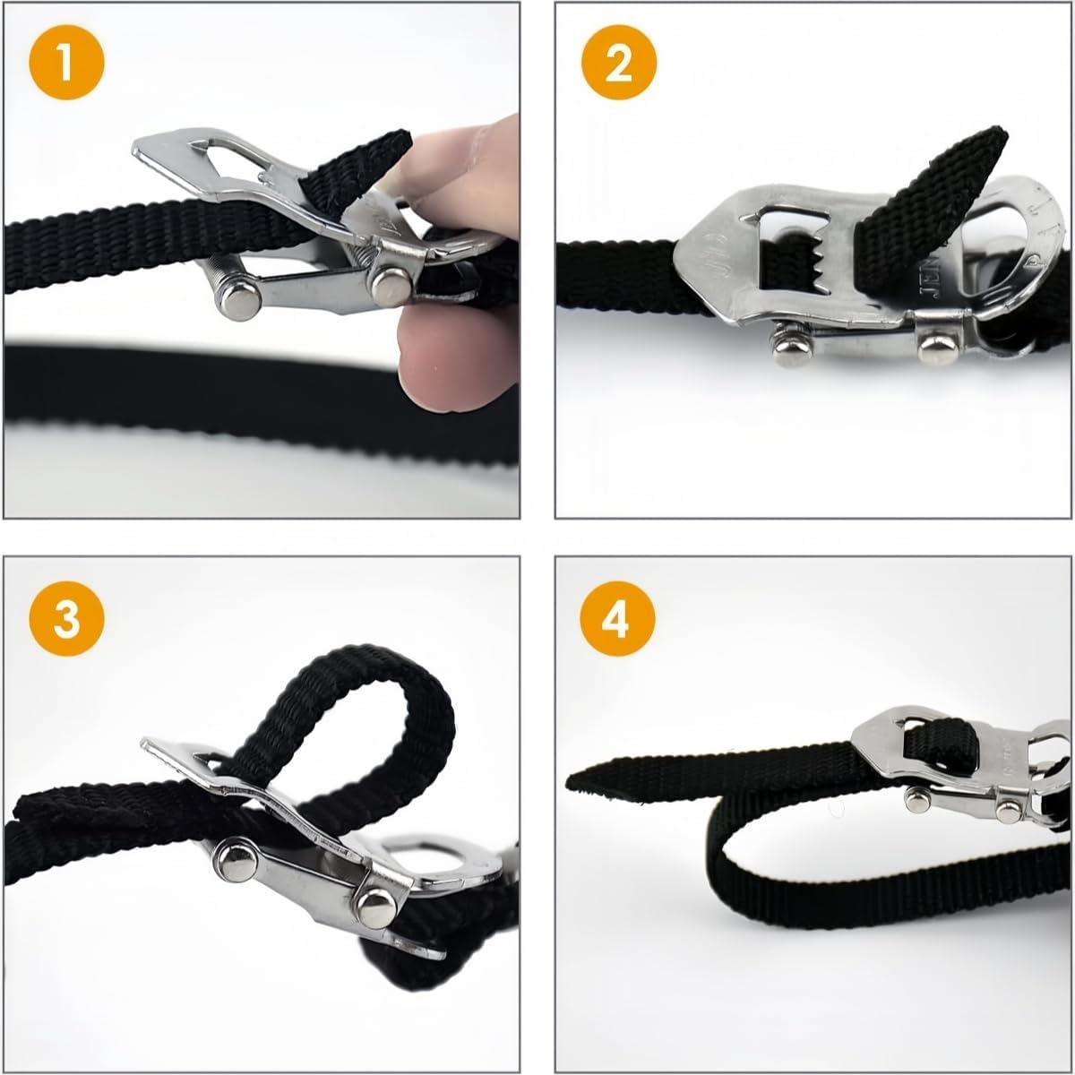YBEKI Professional Bike Pedals with Adjustable Toe Clips & Straps | Dual Sealed Bearings for 360° Smooth Ride | Lightweight Alloy-Composite Pedals for Spin, Peloton, Schwinn, Road & Mountain Bikes - Image 7