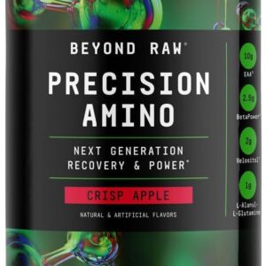 BEYOND RAW Precision Amino | Recovery & Power Amino Acid Formula | Fuel Muscles | Enhance Hydration | Crisp Apple | 25 Servings