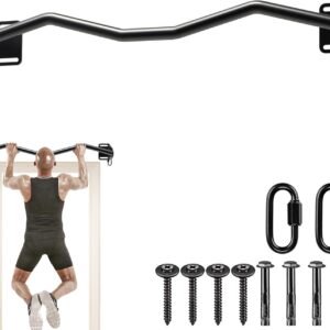 Kipika Heavy Duty Wall Mounted Doorway Pull Up Bar, Multifunctional Chin Up Bar, Portable Fitness Door Bar, Body Workout Home Gym System