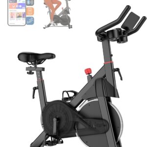 Superun Exercise Bike, Stationary Bikes for Home with 300LBS Weight Capacity, Low Noise Spin Bike Indoor Cycling for Home Gym, LCD Display and Cup Holder