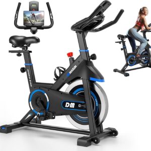 Exercise Bike, DMASUN Classic Brake Pad Stationary Bike for Home with 300 LBS Capacity, Indoor Bike with Comfortable Seat Cushion, Digital Display with Pulse