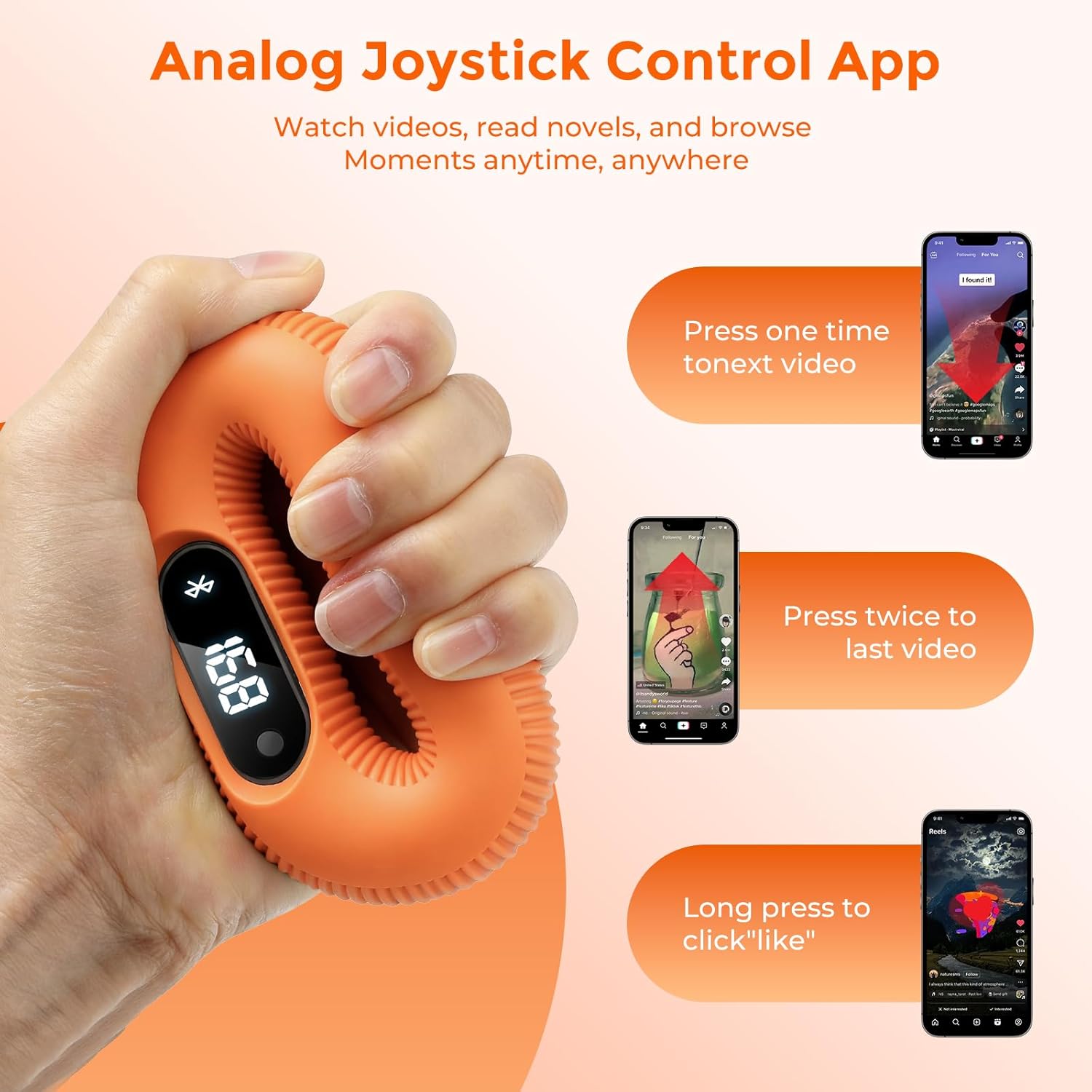 Smart Silicone Grip Strength Trainer, Forearm Strengthener with Data Monitoring, Supports Game Interactions and App Control, Hand Exercisers for Strength,Stress Relief and Rehabilitation - Image 4