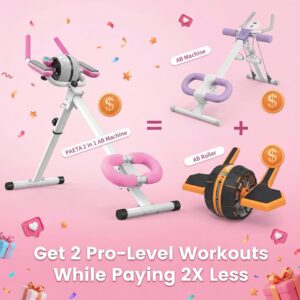 PAETA Ab Machine, Ab Workout Equipment for Home Gym, Ab Trainer Machine for Abs Workout, Foldable, Knee Protection, Strength Training Exercise Equipment for Body Shaping