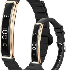 Smart Bracelet, Wearable Activity & Fitness Tracker Band, 24H Sleep Tracker, All-Day Continuous Heart Rate, Blood Pressure Stress HRV Monitor, Smart Wristband with Free APP 2 Bands, Rose Gold