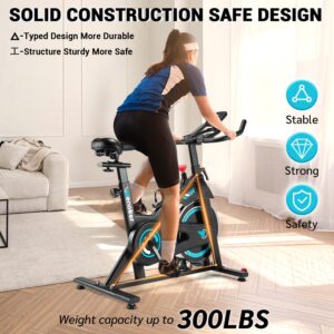 Exercise Bike, WENOKER Magnetic Resistance Stationary Bike for Home, App Supported Indoor Bike with Whisper Quiet, Heavy Flywheel and Upgraded Digital Display