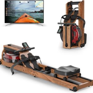 JOROTO Rowing Machine for Home, Air Magnetic/Water Foldable Rowing Machines with 10 Levels, Rower Machine with 350lbs Weight Capacity, App Compatiblem, Tablet Holder