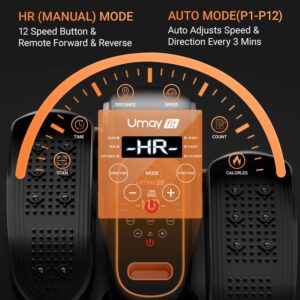 Under Desk Elliptical Machine, Electric Leg Exerciser for Seniors, Quiet & Portable Electric Seated Eclipse Exercise Training Machine with Remote, 12 Speeds & Mute Function, Manual & Auto Mode