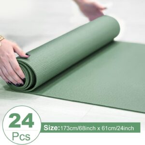Funtery 24 Pcs 3 mm Thick Yoga Mat Bulk, 68.11″ x 24.02″ Exercise Workout Mat Non Slip Fitness Yoga Pad for Women Kids Gym Home Pilates, Reliable Sturdy Material and Easy to Clean