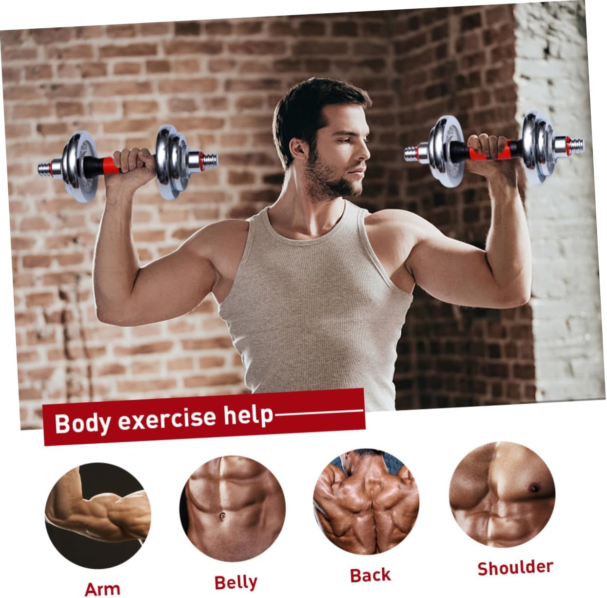 1Pair Electroplated Dumbbell for Home Gym Professional Workout Equipment for Body Sculpting Solid with Textured Grip for Exercise - Image 7