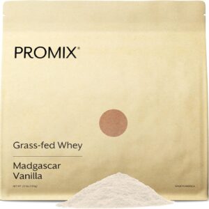 ProMix Nutrition Whey Protein Powder, Vanilla – Grass-Fed – ­Post Workout Fitness & Nutrition Shakes, Smoothies, Baking & Cooking Recipes – Gluten-Free & Keto-Friendly – 2.5 Pound (Pack of 1)