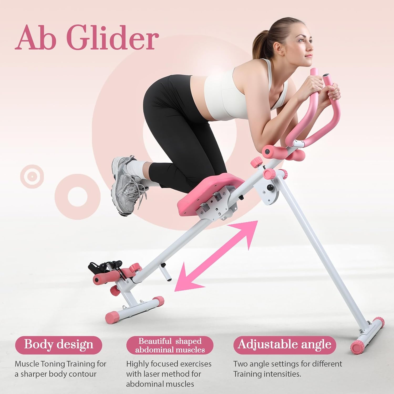 YOXIER Rowing Machine, 3-in-1 Rowing Machines for Home, Adjustable Ab Trainer Machine for Abs Workout at Home Gym, Foldable, Knee Protection, Abdominal Trainer for Stomach Workout - Image 5