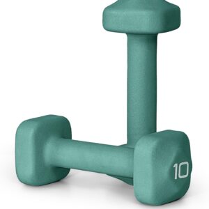 Tone Fitness Neoprene Dumbbell Weight Pairs with Anti-Roll Square Head | Multiple Options