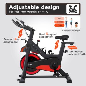 PayLessHere Exercise Bike Indoor Cycling Bike Stationary,Fitness Training Bike with Comfortable Seat Cushion,LCD Monitor Workout bike