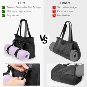 Gatycallaty Yoga Mat Bag Carrier Multi Functional Zipper Pockets Adjustable Yoga Mat Strap Tote Gym Bag for Yoga Accessories