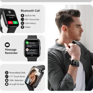 ENOMIR Smart Watch for Men Women(Answer/Make Call), Alexa Built-in,Fitness with Heart Rate SpO2 Sleep Monitor 100 Sports 5ATM Waterproof Activity Trackers and iOS&Android Phones, Black