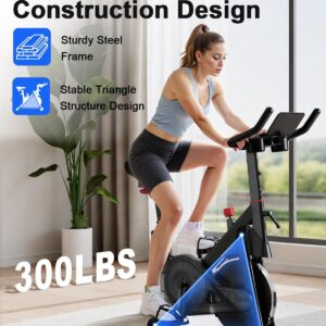Superun Exercise Bike, Stationary Bikes for Home Gym with 32-Level Magnetic Resistance, 300LBS Capacity Indoor Cycling Bike with Comfortable Seat, LED Display