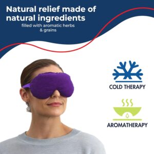 Lavender Lavender Eye Mask Pillow – Weighted Eye Mask for Relaxation, Yoga and Stress Relief – Cold Therapy Lavender Eye Masks for Women, Men – 1 Eye Mask Purple