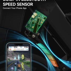 pooboo Exercise Bike, Adjustable Magnetic Resistance Stationary Bikes for Home with App Compatible, 350LB Weight Capacity Indoor Cycling Bike with Large Seat, Tablet Mount and Fitness Courses for Weight Loss,Low Noise Indoor Spin Bike for Home Gym