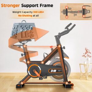 DMASUN Exercise Bike, Magnetic Resistance Stationary Bike for Home with 330 LBS Capacity, Pedals with Anti-loosening Nuts, Indoor Bike with Comfortable Seat Cushion, Digital Display with Tablet Holder