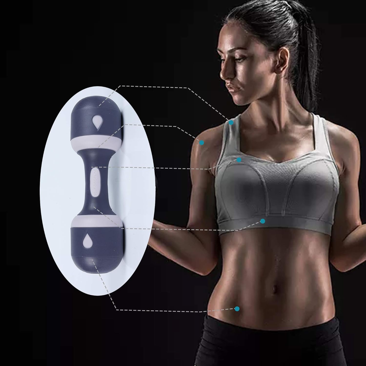 Nice C Adjustable Dumbbells Weights, Neoprene All-in-1 Options, Non-Slip, All-Purpose, Home, Gym, Office - Image 5