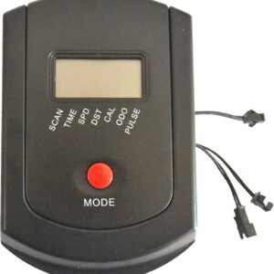 Digital Exercise Bike Monitor Console, LCD Display with Speedometer and Heart Rate Tracking, JST Connector