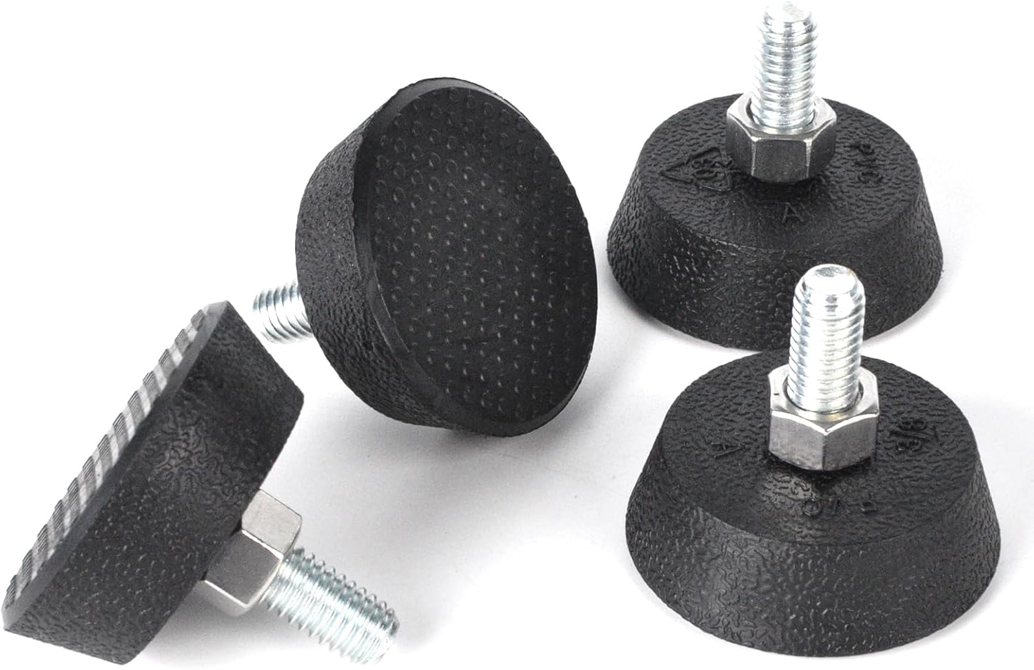 (4 Pack Upgrade 3/8" Spin Bike Foot Pads Compatible with Peloton Bike Replacement Parts Non-Slip Shock-Absorbing Leveling Feet with Sound-Proof Rubber for Exercise Bike Leveling - Image 3