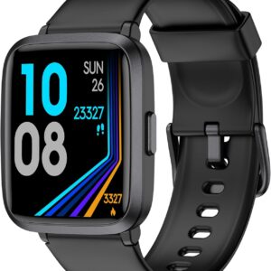 Fitness Tracker, Fitness Watch with Blood Oxygen, Blood Pressure & Heart Rate Monitor, Steps Calories Counter, Sleep Monitor, Pedometer 50 Meters Waterproof, Smart Watch for Android iPhones