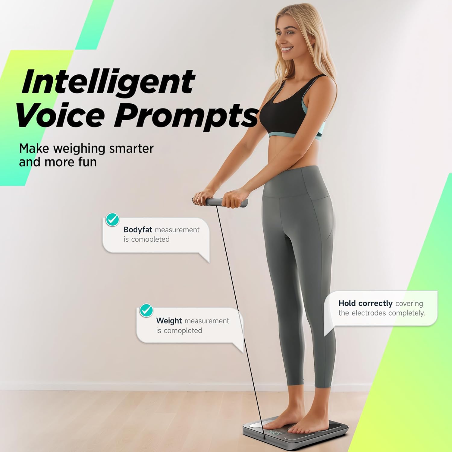 RunStar Digital Bathroom Scale for Body Weight, Body Fat, BMI 28 Measurements, Innovative 8-Electrode Smart Scales FSA&HSA Eligible with Voice Prompt Function High Accurate Bluetooth Weight Machine - Image 5