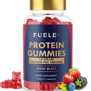 Whey Protein Gummies – Mixed Berry Flavour, 12g High Protein per Serving – Protein Powder Alternative, No Added Sugar, Vegetarian, Convenient Whey Protein Supplement, Muscle Recovery