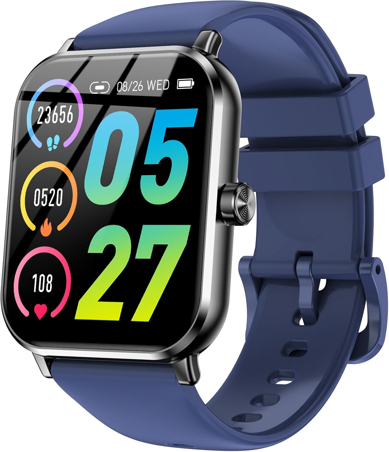 Smart Watch for Men Women, 1.83" HD Touchsreen, Bluetooth Calling, 5 ATM Water-Resistance, 130+ Sports Modes, Health, Fitness & Sleep Tracker, Timer, Fitness Watch for Android/iOS, Blue