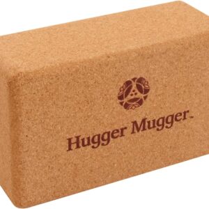 Hugger Mugger Cork Yoga Block – Naturally Grippy Texture, Durable, Made from Renewable Cork, Rounded Edges for Comfort, Great for Sweaty Hands BL-CORK