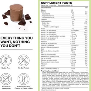 Shakeology Whey Protein Powder Blend – Gluten Free, Superfood Protein Shake with Vitamins and Minerals – Helps Support Healthy Weight Loss, Lean Muscle Support, Gut Health – Chocolate, 30 Servings