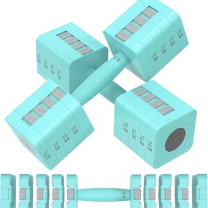 Adjustable Dumbbells Set of 2, 5-in-1 Adjustable Weight Dumbbells for Women/Men, 3lb/5lb/7lb/9lb/11lb Dumbbell Weights Set for Home Gym Workout