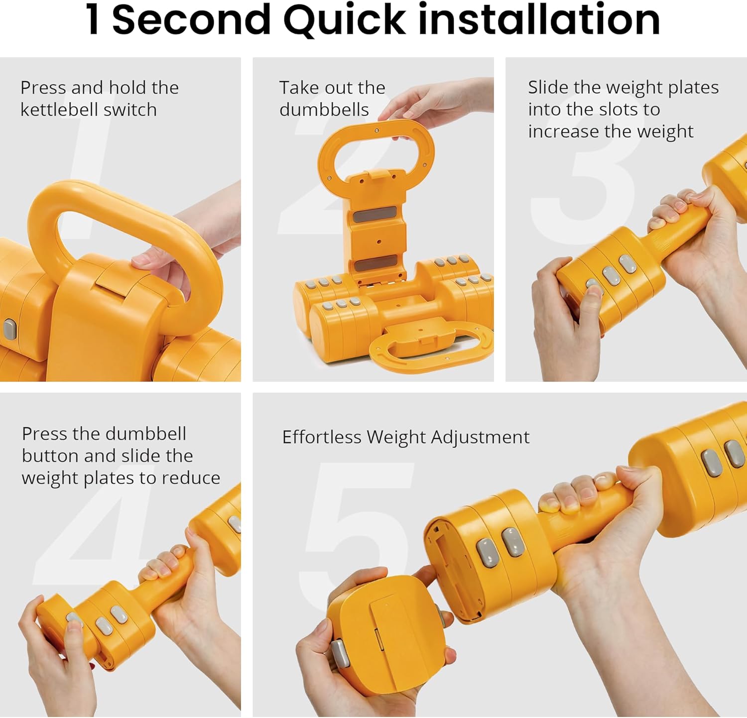 2-in-1 Adjustable Dumbbell Set for Women - 4 Levels (2.2lbs to 12.1lbs) - Home Gym Weights for Women at Home - Fitness Dumbbells - Image 7