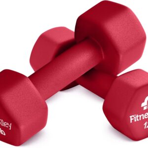 Neoprene Coated Workout Dumbbells set of 2 – Anti Roll, Non Slip with Smooth Grip Fitness & Exercise Dumbbells – Hexagon Shaped Hand Weights for Women & Men – Best Choice for Gyms & home use