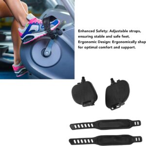 Fockety Exercise Pedals with Straps, 9/16 or 1/2, Spin Cycling Bike, Indoor Exercycle Bike, Stationary Recumbent Replacement Parts (1/2in Thread)