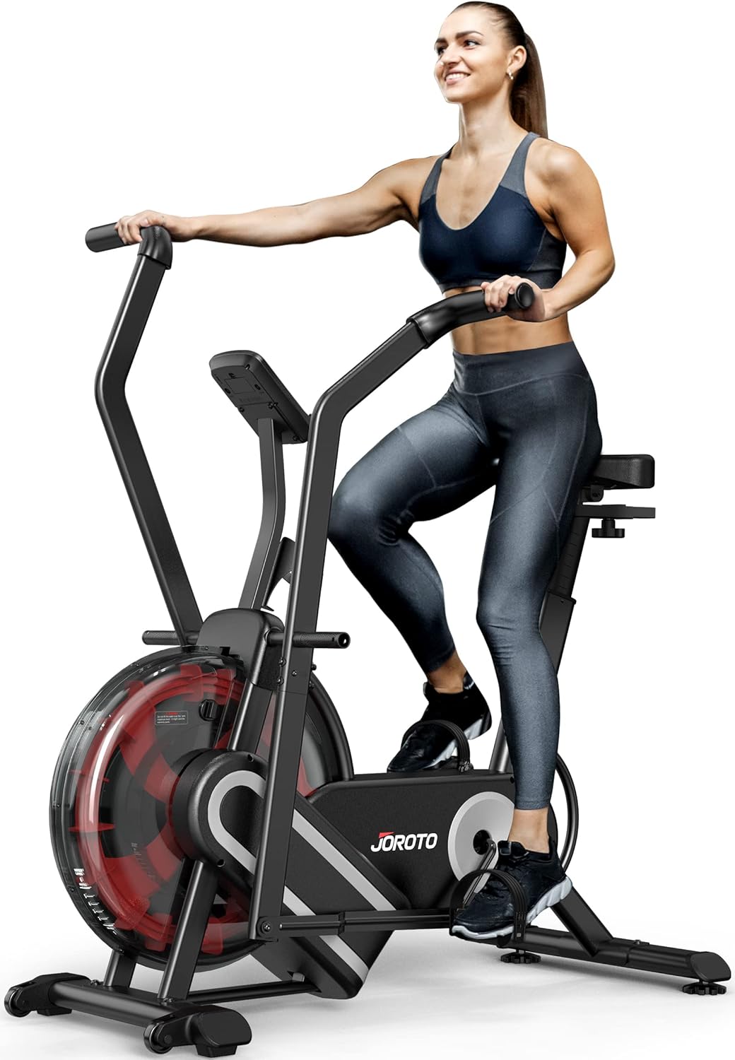 JOROTO XR5 Exercise Bike,Assault Bike,Stationary Upright Indoor Cycling Bike with Dual Acction Handlebars,Recumbent Cross Trainer and Elliptical Exercise Machine Support Bluetooth & Heart Rate - Image 8