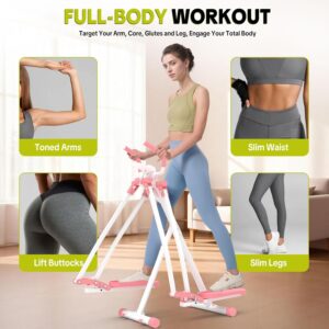 HOTSWEAT Air Walker Exercise Machine, Air Walker Elliptical, Foldable Cardio Cross Trainer Glider for Small Space, Full Body Workout Elliptical Machine for Home Gym
