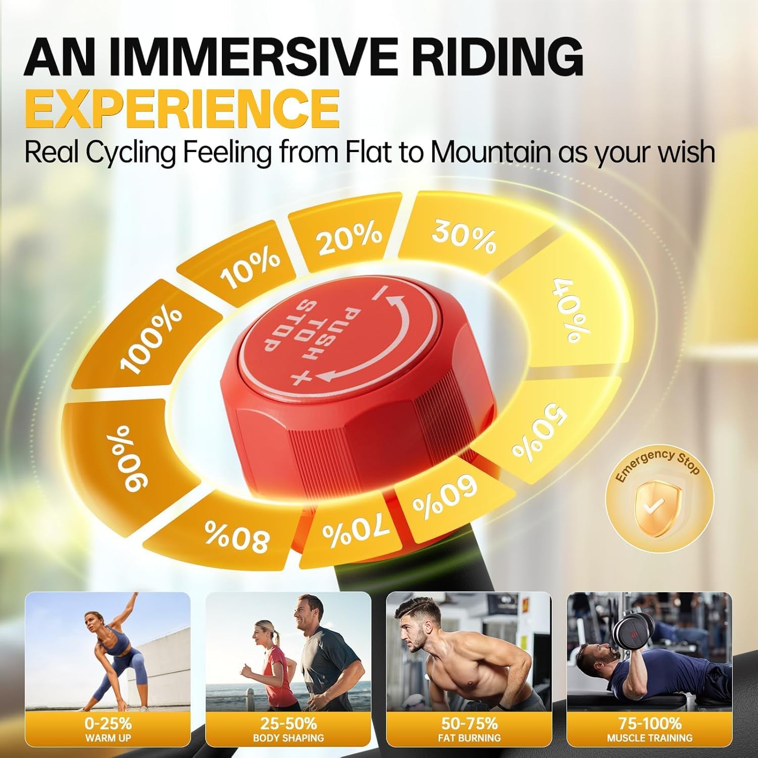 YAMO Exercise Bike, Upgraded Stationary Bikes for Home Cardio with App Compatible, Adjustable Quiet Magnetic Resistance Indoor Cycling Bike 300 LBS Capacity Comfortable Seat Cushion & Tablet Mount - Image 6