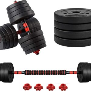 Adjustable Dumbbells Set-Non Slip Dumbbell Weight Set 22/44/66/88 Lb for Home Gym, Free Weights Dumbbells Set-All in One Dumbell Set & Barbell Combo-Adjustable Weights Set-Dumb Bells for Men & Women