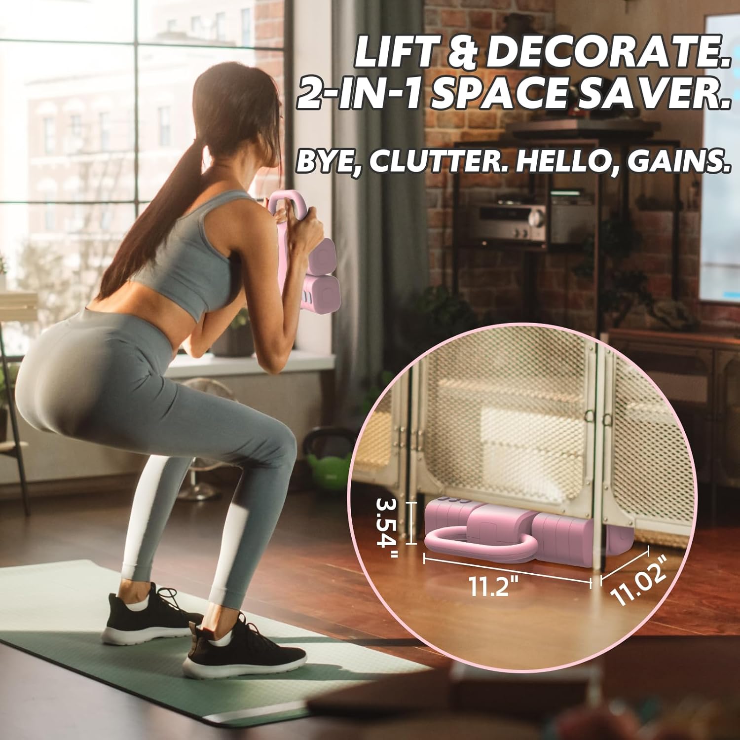 Adjustable Dumbbell Set of 2, 4 in 1 Free Weights Dumbbells Set for Women with Fast Adjustment, Each 2lb 3lb 4lb 5lb Hand Weights Set for Home Gym & Outdoor Exercise Training - Image 7