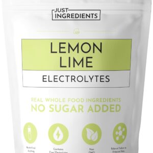 Lemon Lime Electrolytes – 30‑Serving Hydration Drink Mix with Coconut Water, Sea Salt, and Trace Minerals – Supports Energy, Recovery, and Electrolyte Balance