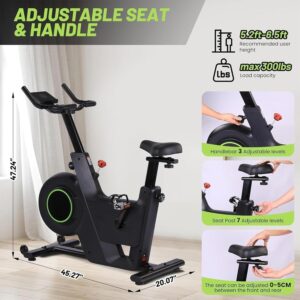Magnetic Indoor Cycling Bike, 30Lbs Flywheel Stationary Bike with Smart Resistance, LCD Monitor for Home Cardio, Comfortable Seat Cushion, Scenic Rides & Live Classes for Home Workouts
