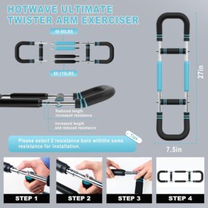 HOTWAVE Twister Arm Trainer, Chest Workout Equipment Exerciser for Men, Adjustable Arm and Chest Twister Trainer for Women – Portable Home Strength Training Fitness Equipment for Upper Body Muscle