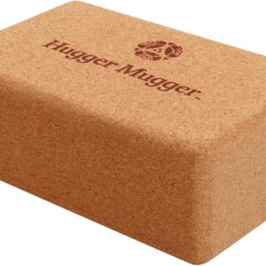 Hugger Mugger Cork Yoga Block – Naturally Grippy Texture, Durable, Made from Renewable Cork, Rounded Edges for Comfort, Great for Sweaty Hands BL-CORK