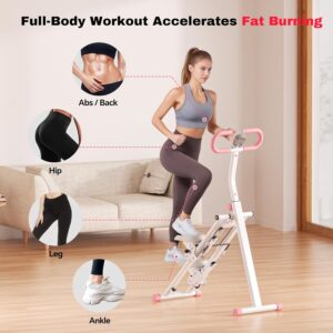 Home Vertical Climber, Full-Body Cardio Machine with Adjustable Handles, Steel Frame & Digital Monitor